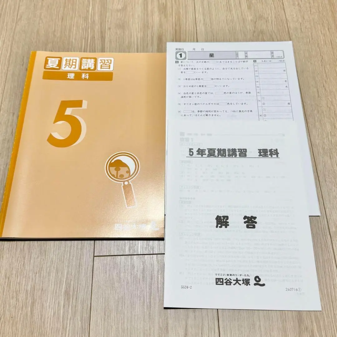【裁断済み】2025年 小5 夏期講習 早稲田アカデミー 早稲アカ上位校 小5 夏期講習会 教材セット 早稲田アカデミー 四ツ谷大塚 早稲