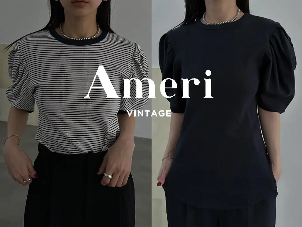 AMERI × MILLER POOFY TOPS セット Ameri（アメリ）の「AMERI×MILLER POOFY TOPS（Tシャツ