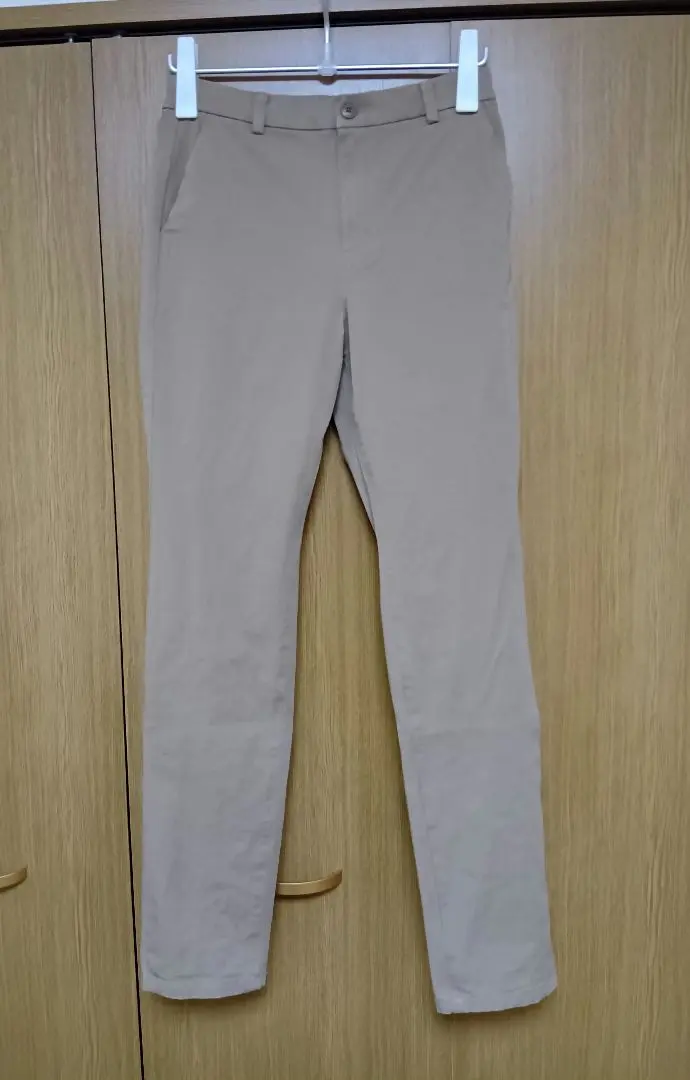 無印良品 縱橫彈力斜紋布修身錐形褲 加長款 的縮圖