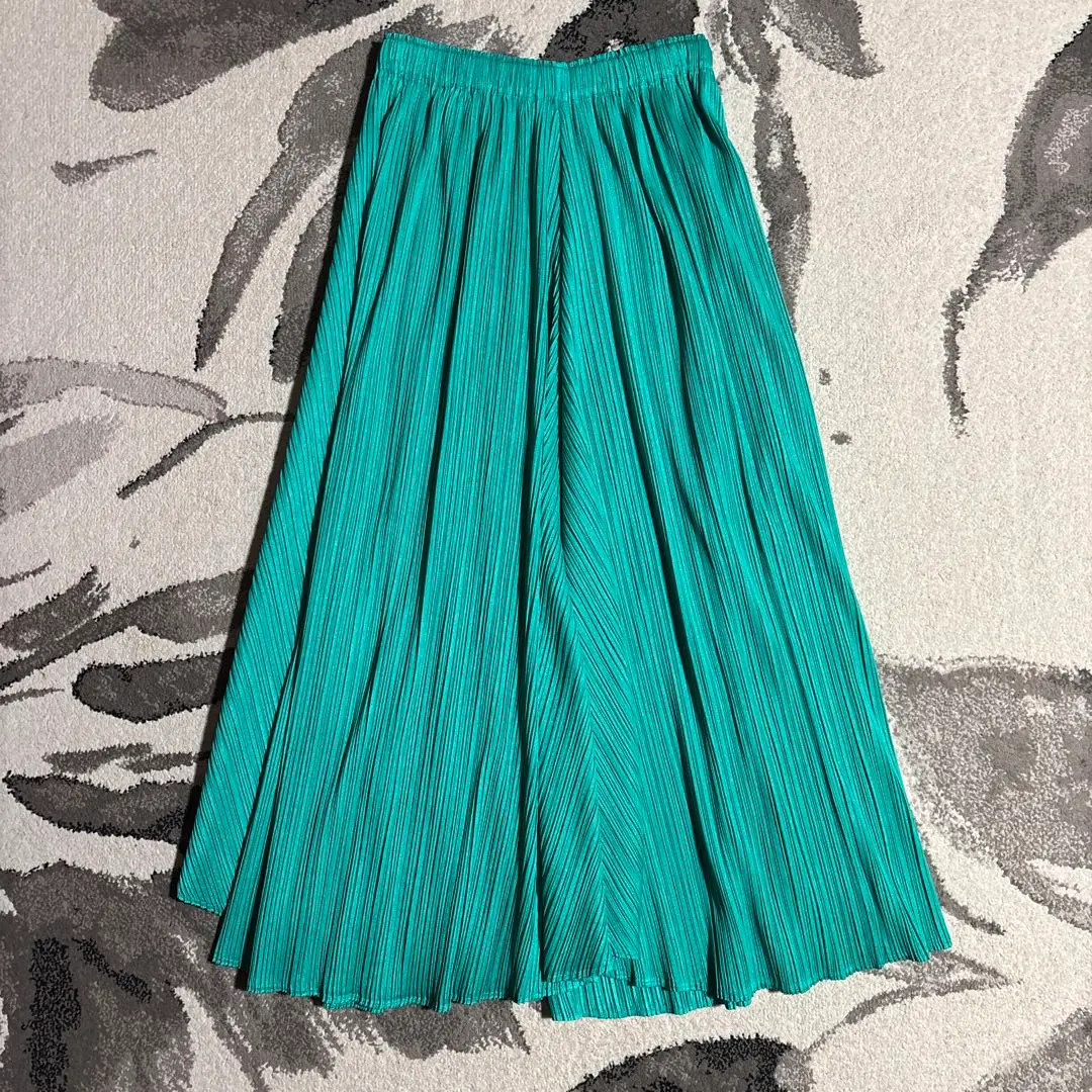 PLEATS PLEASE グリーン・パープル・プリーツスカート PLEATS PLEASE ISSEY MIYAKE - イッセイミヤケ プリーツプリーズ