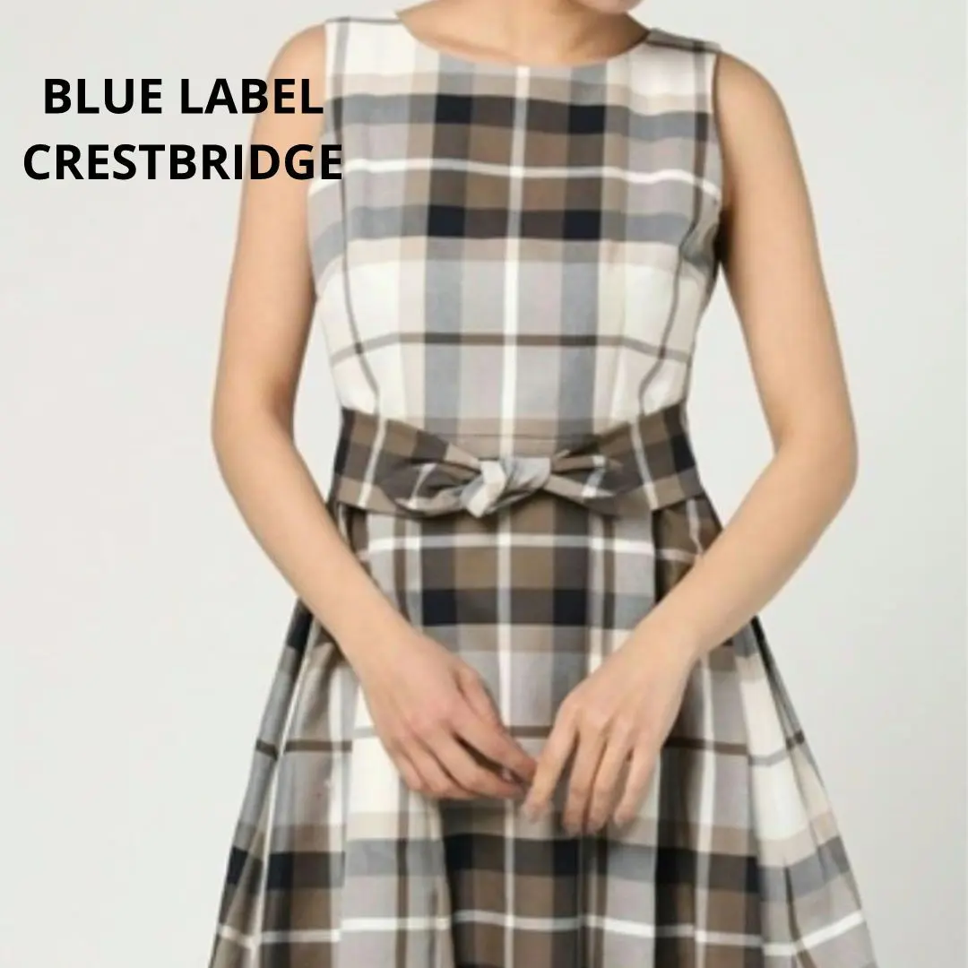 Thumbnail of Price Negotiation Welcome: Blue Label Tartan Check Ribbon Dress
