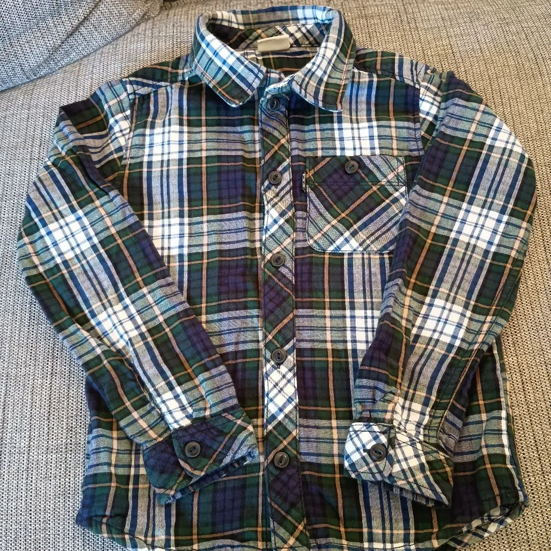 Thumbnail of BREEZE Checkered Long Sleeve Shirt Size 130, Flannel Shirt