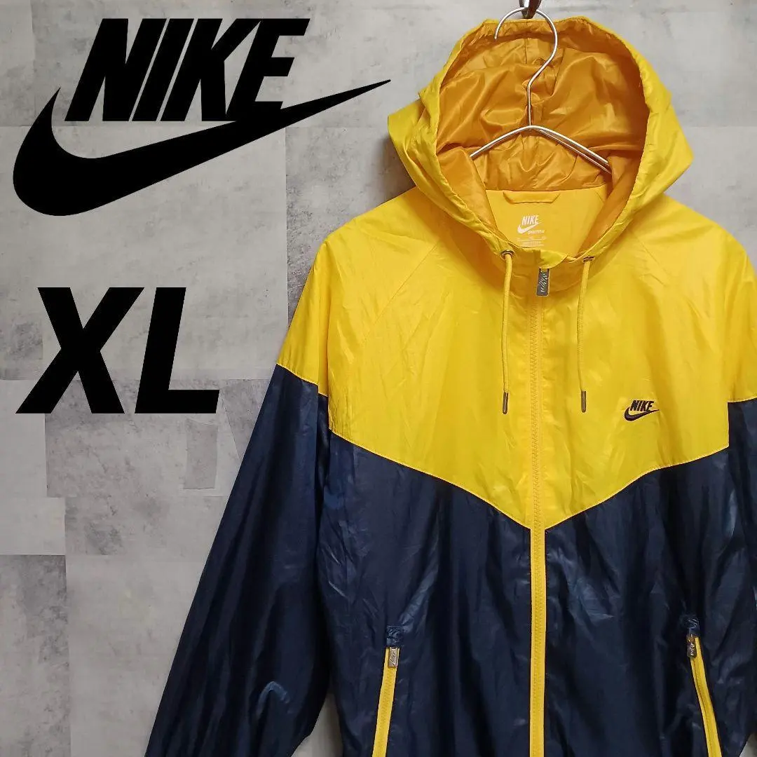 Thumbnail of NIKE Women's Windbreaker XL Navy x Yellow