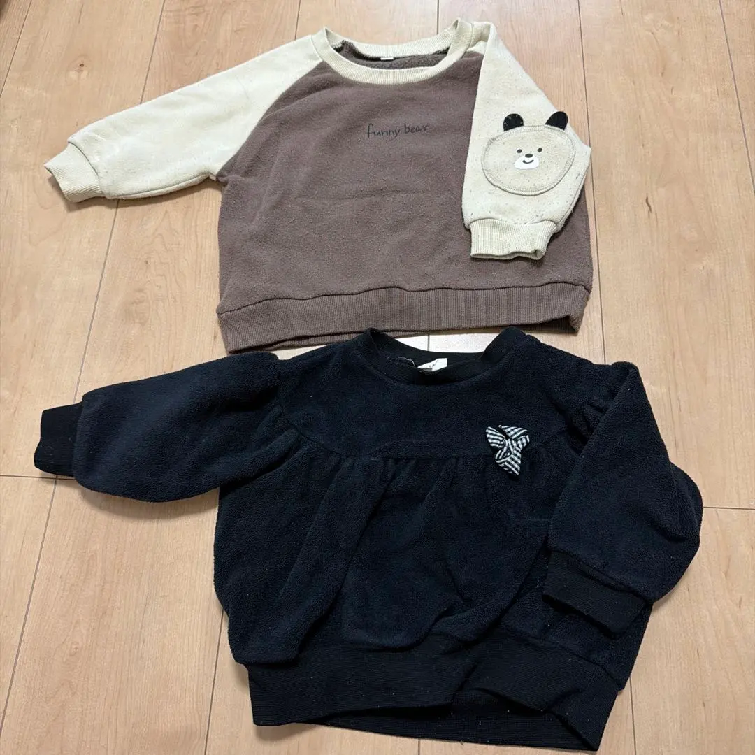 Thumbnail of Brown, Ivory, Black, Black, Sweatshirt Set, 2 Pieces, Nursery School, Ribbon