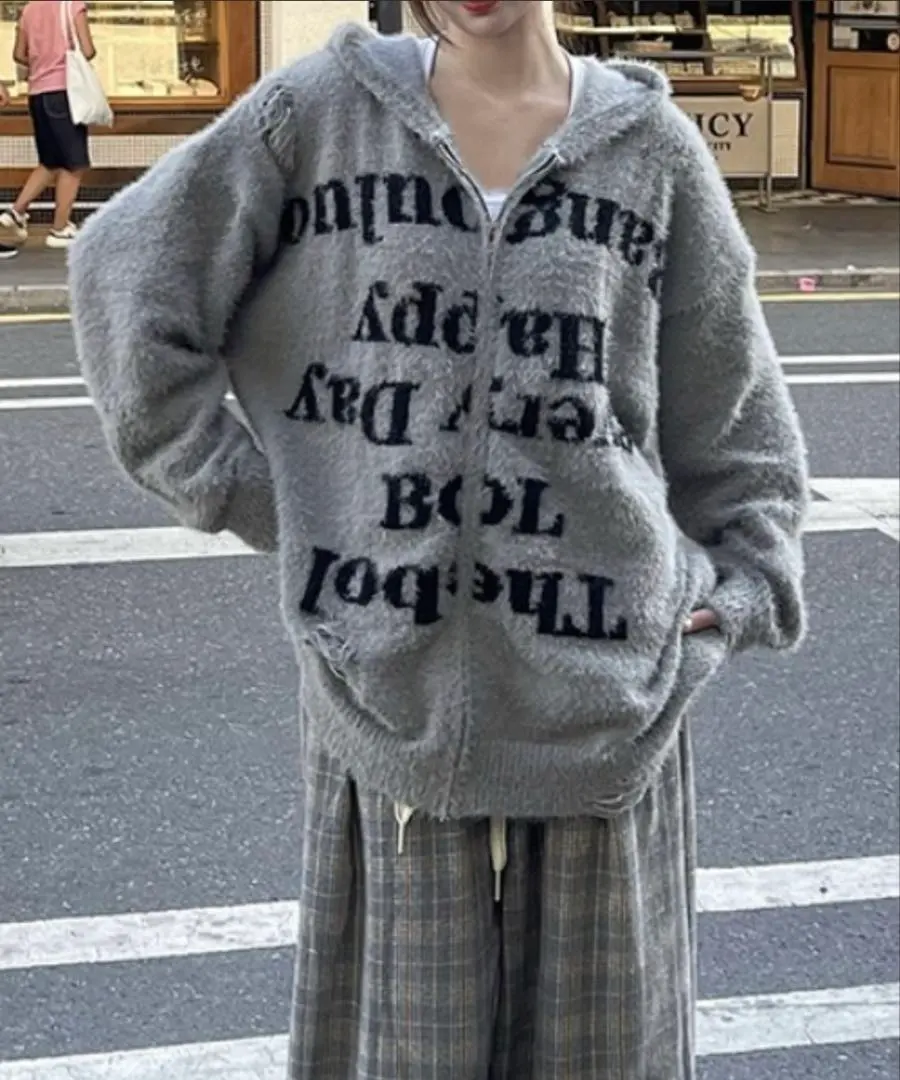 Thumbnail of Damage Feather Knit Relaxed Cardigan