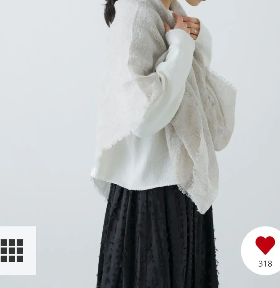 かぐれ　ペルーショルダーニットウォーマー　新品未使用 かぐれ ペルーショルダーニットウォーマー ivory - メルカリ