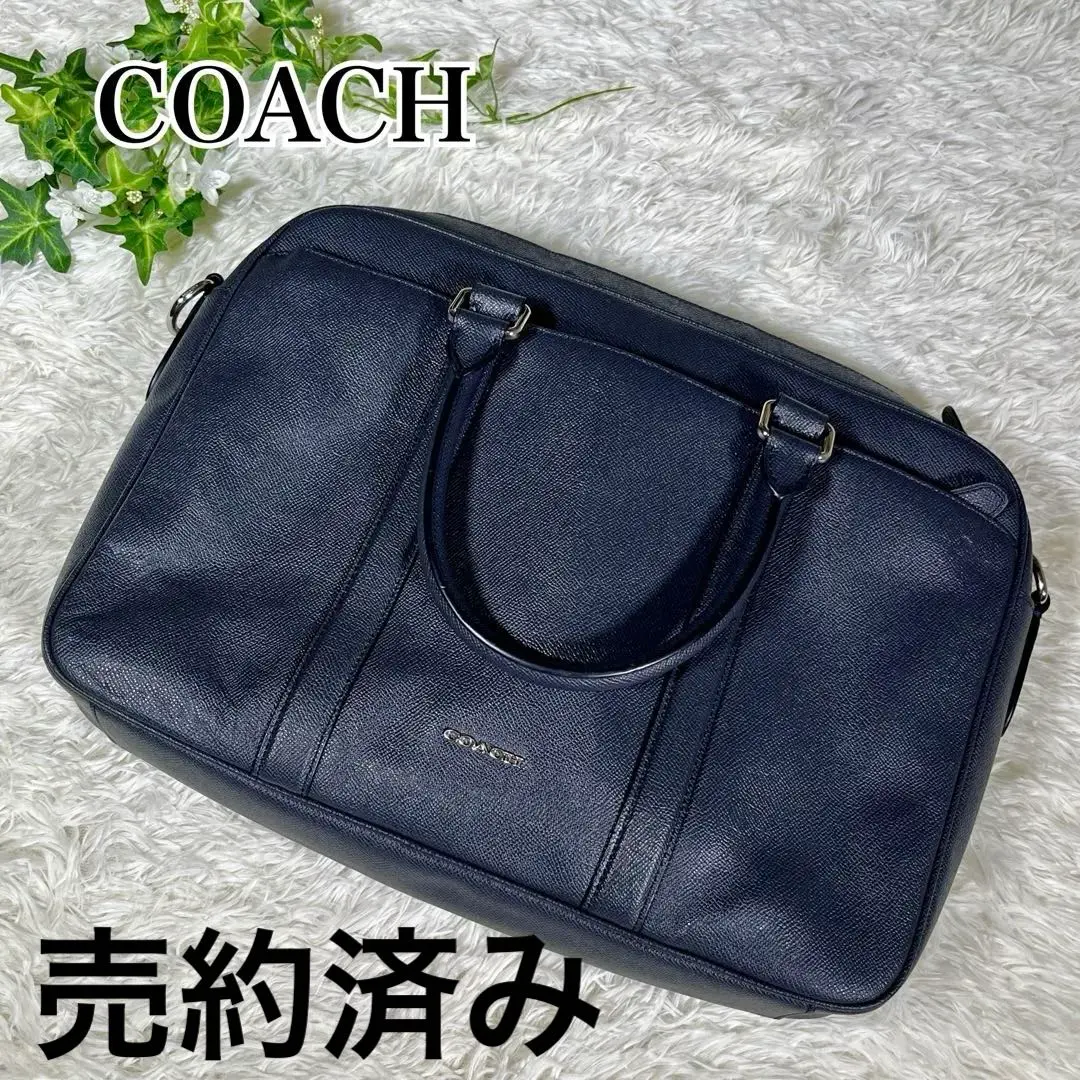 美品✨COACH コーチ 2way ビジネスバッグ レザー 紺 F59057 2025年最新】コーチ F59057の人気アイテム - メルカリ
