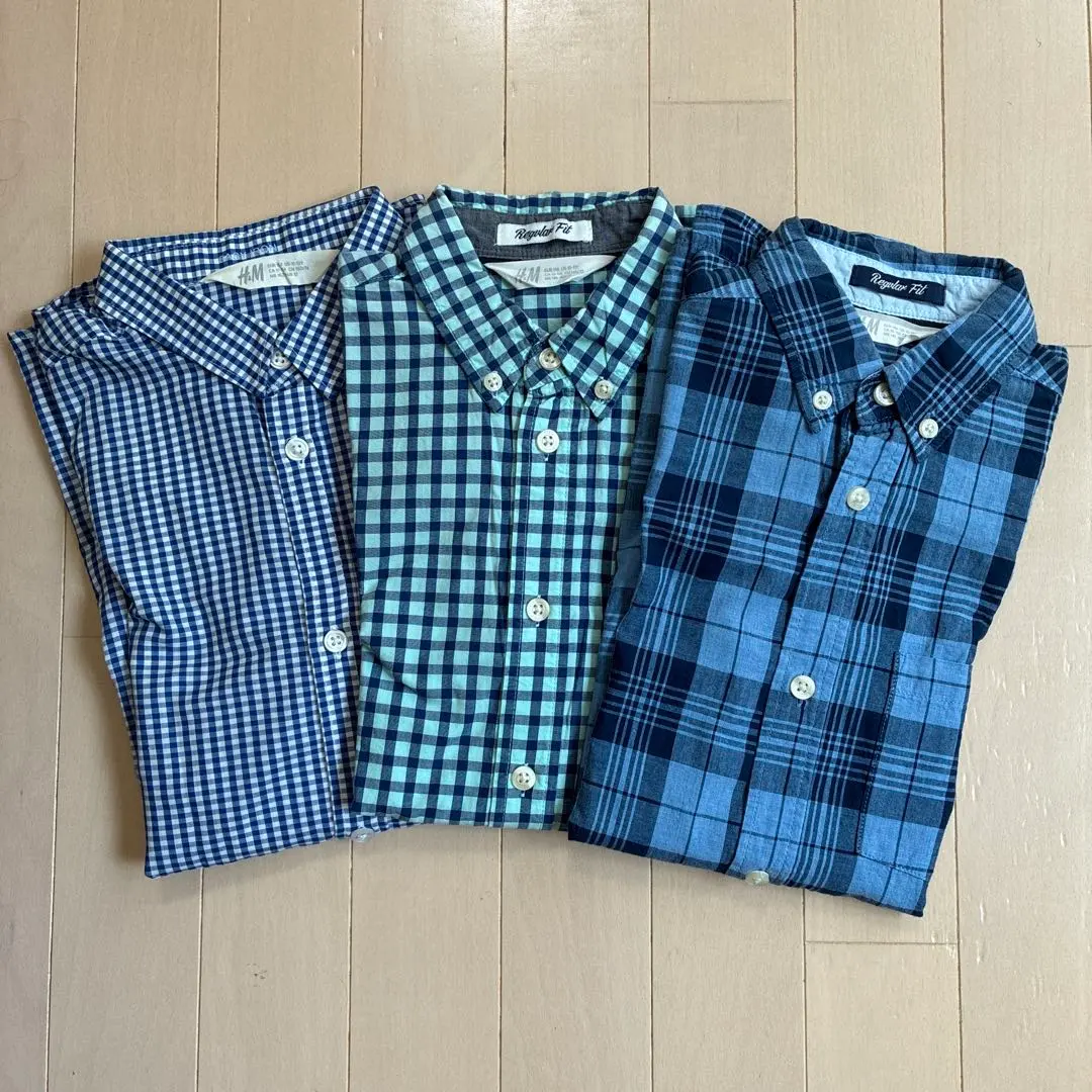 Thumbnail of H&M Gingham Check Shirts - Set of 3, Size 140