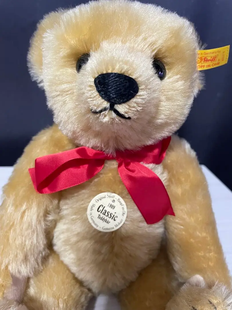 レア Steiff シュタイフ テディベア ぬいぐるみ 鳴き笛 1909 ドイツ Steiff シュタイフ テディベア くま ぬいぐるみ 鳴き笛 1909