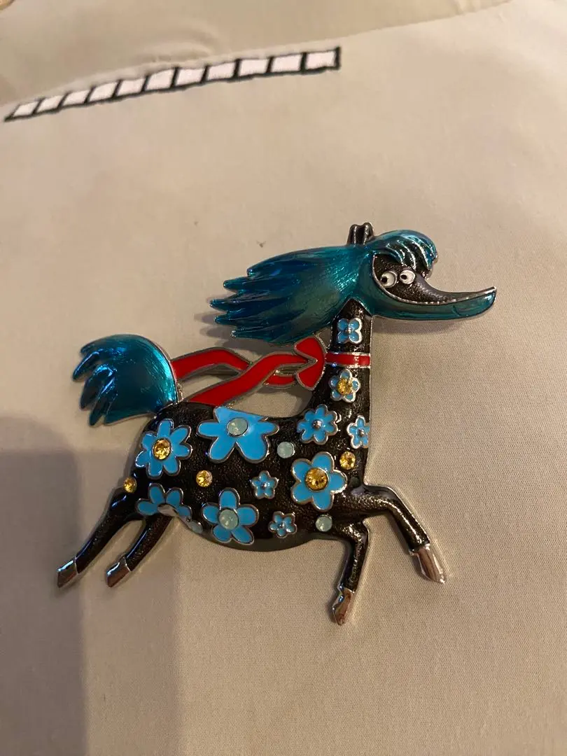 イギリス ビンテージ 希少 ブローチ A&S 美品 馬 モチーフ スワロフスキー イギリス ビンテージ 希少 ブローチ A&S 美品 馬 モチーフ