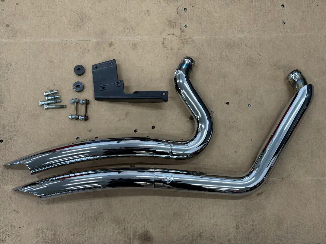 FXBBS FXLRS FXLRST M8 マフラーステー 管理62 M8 Exhaust “Racing Hair Line” M8 Softail – BP Performance Parts