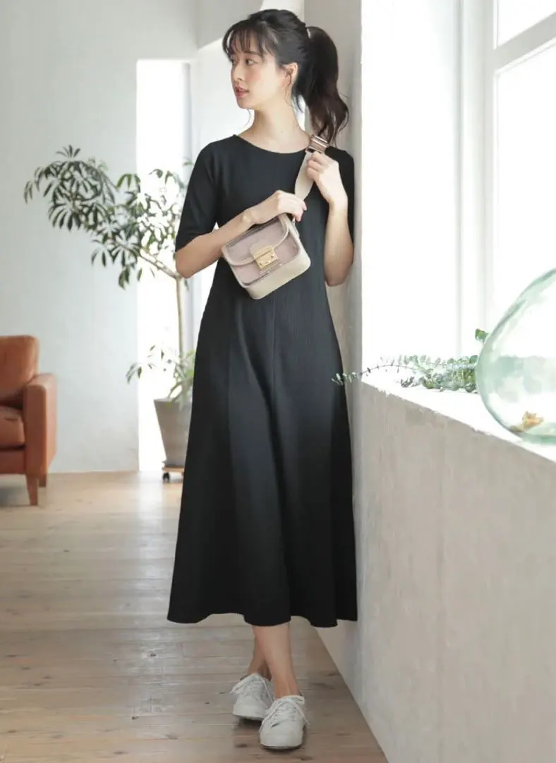 Thumbnail of earth music&ecology Earth Waffle Mermaid One-Piece Dress F