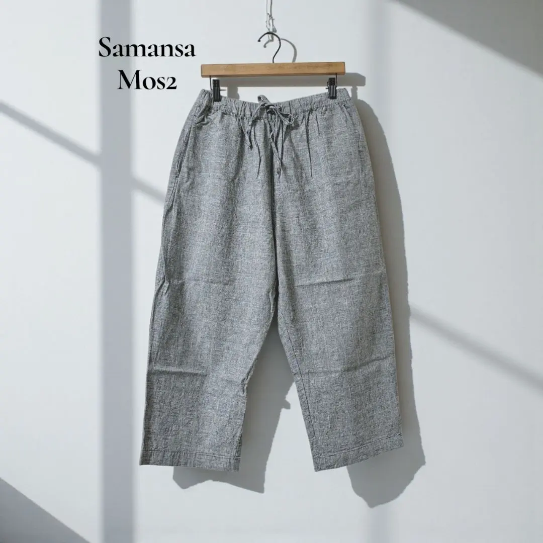 Thumbnail of Samansa Mos2 Wide Pants 【F】 Linen Blend Cropped Loose Fit m313