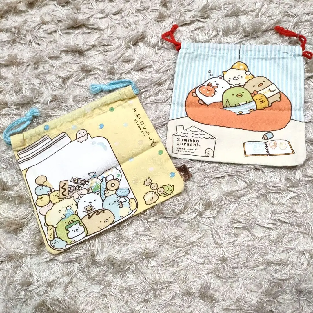 Thumbnail of Sumikko Gurashi Drawstring Pouch Set of 2