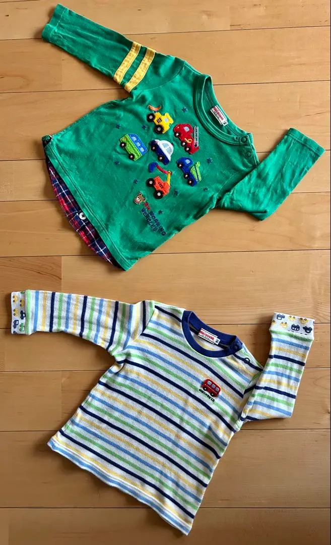 Thumbnail of Mikihouse long-sleeved T-shirts, set of 2, 80cm