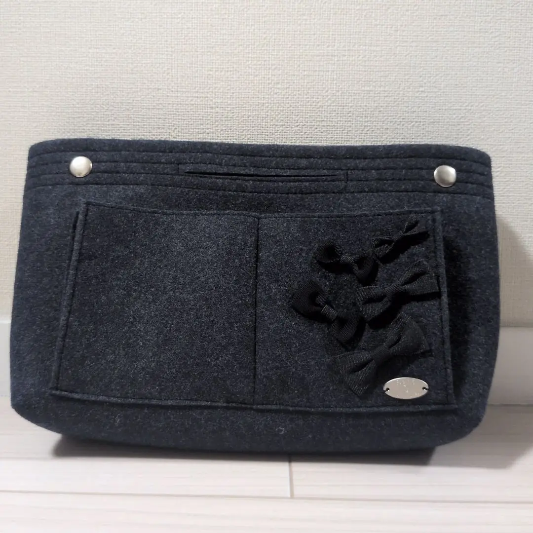 【美品】Rene ルネ　アリア　コサージュ付き バッグ レッド N24111400295-4_4fc8f155-770b-