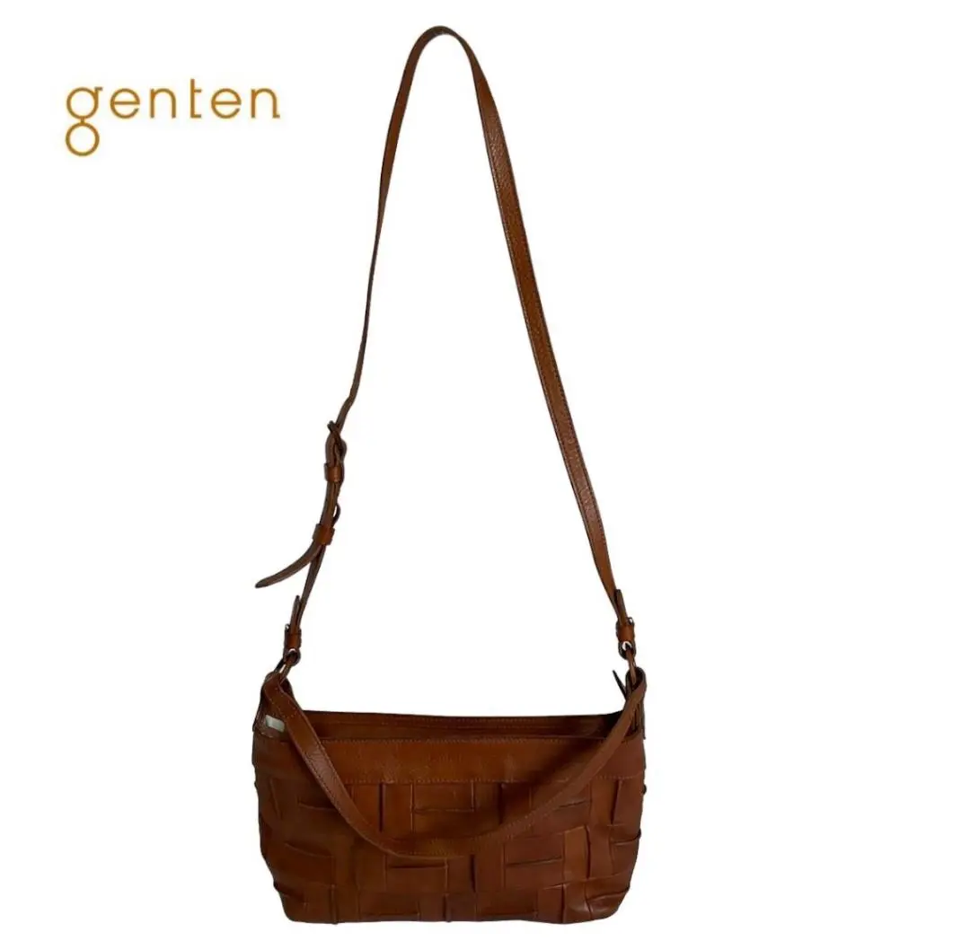 美品 genten ゲンテン マトォーネ ハンドバッグ 肩掛け ブラウン genten(ゲンテン) Mattone（マトォーネ） 2WAYミニショルダー