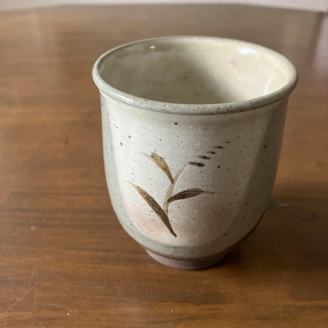 Thumbnail of Mingei (Folk Craft) Tea Cup, Off-White/Gray, Ceramic, Karatsu Ware