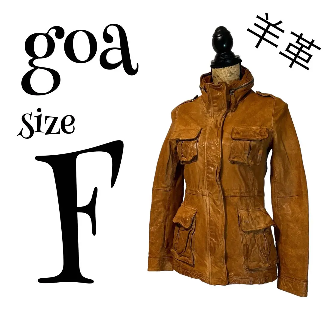 goa ゴア レザージャケット ボリューム襟 ダークブラウン レディース F 2025年最新】goa レディース レザージャケット・ライダースの