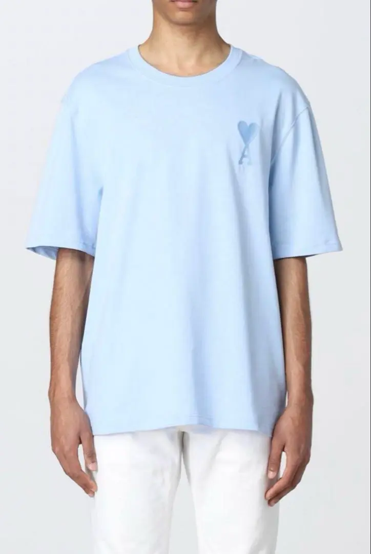 【新品タグ付き】amiparis アミパリス　Tシャツ　ブルー Amiparis アミパリス Tシャツブルー男女兼用 ta1605 R3606