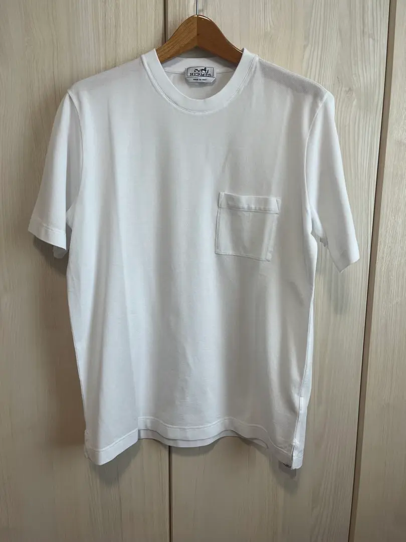 【美品】 HERMES アニマル ウッドプリント 半袖 Tシャツ ホワイト HERMES エルメス レディース プリント Tシャツ ''Washington's