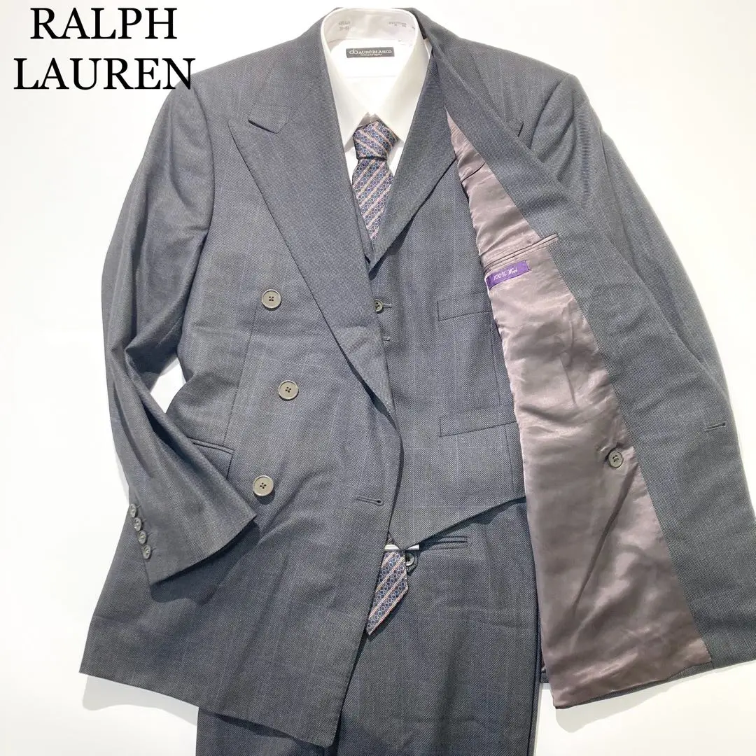 Ralph Lauren パープルレーベルキルティングベスト Lサイズ グレー Ralph Lauren パープルレーベルキルティングベスト Lサイズ グレー
