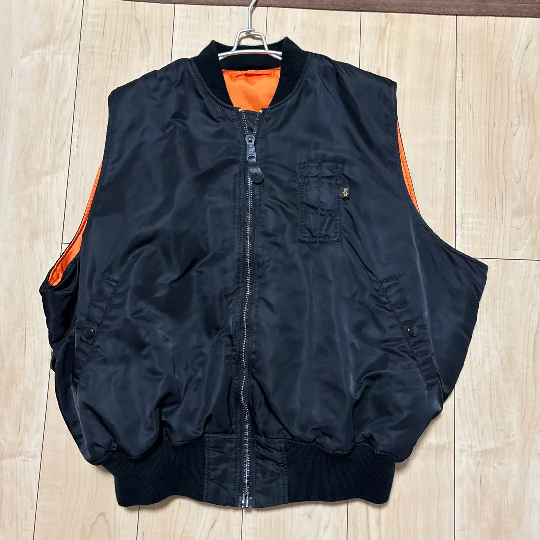 AMERI×ALPHA MA1 VEST ブラック S MA-1 Mod Vest (Black) | Alpha Industries
