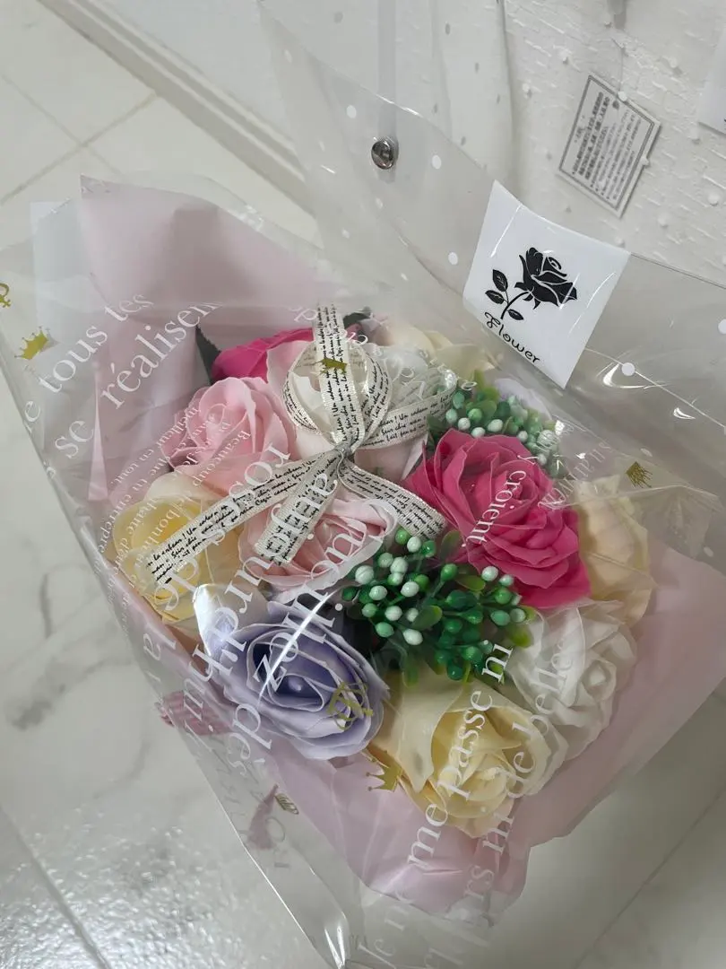 Thumbnail of Soap flower bouquet, artificial flowers, fake flowers