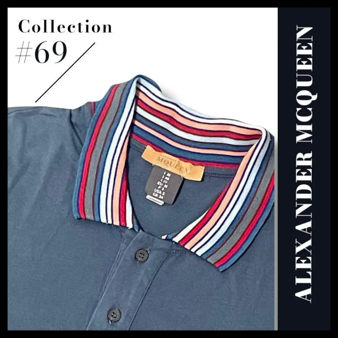 alexander mcqueen ハーネスポロシャツ Tバー ハーネス シャツ | ブルー | Alexander McQueen JP