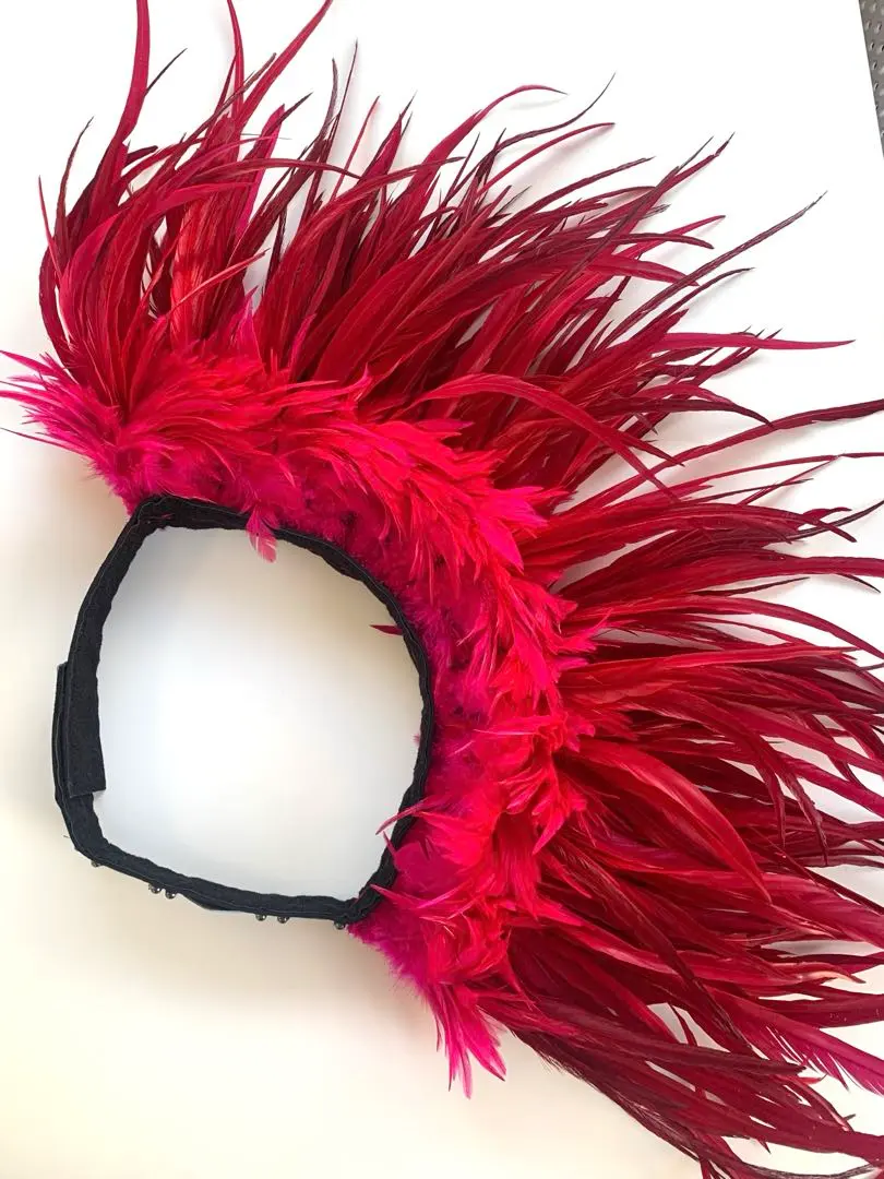 ハンドメイド　タヒチアンダンス　タッセルヒップベルト　5本セット　黒　赤　黄色 ハンドメイド タヒチアンダンス タッセルヒップベルト 5本セット