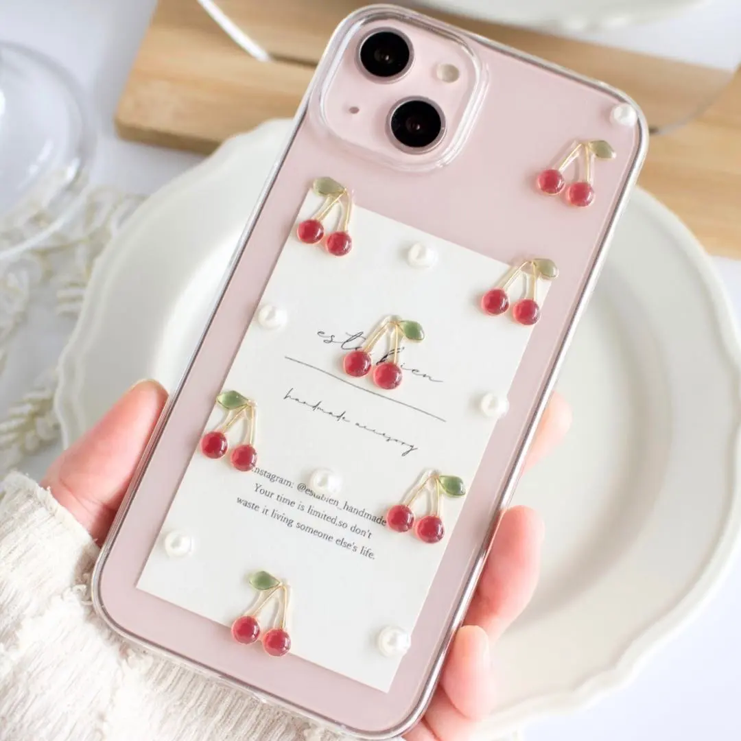Thumbnail of Cherry and Pearl Smartphone Case for iPhone 17, iPhone 16, and Others