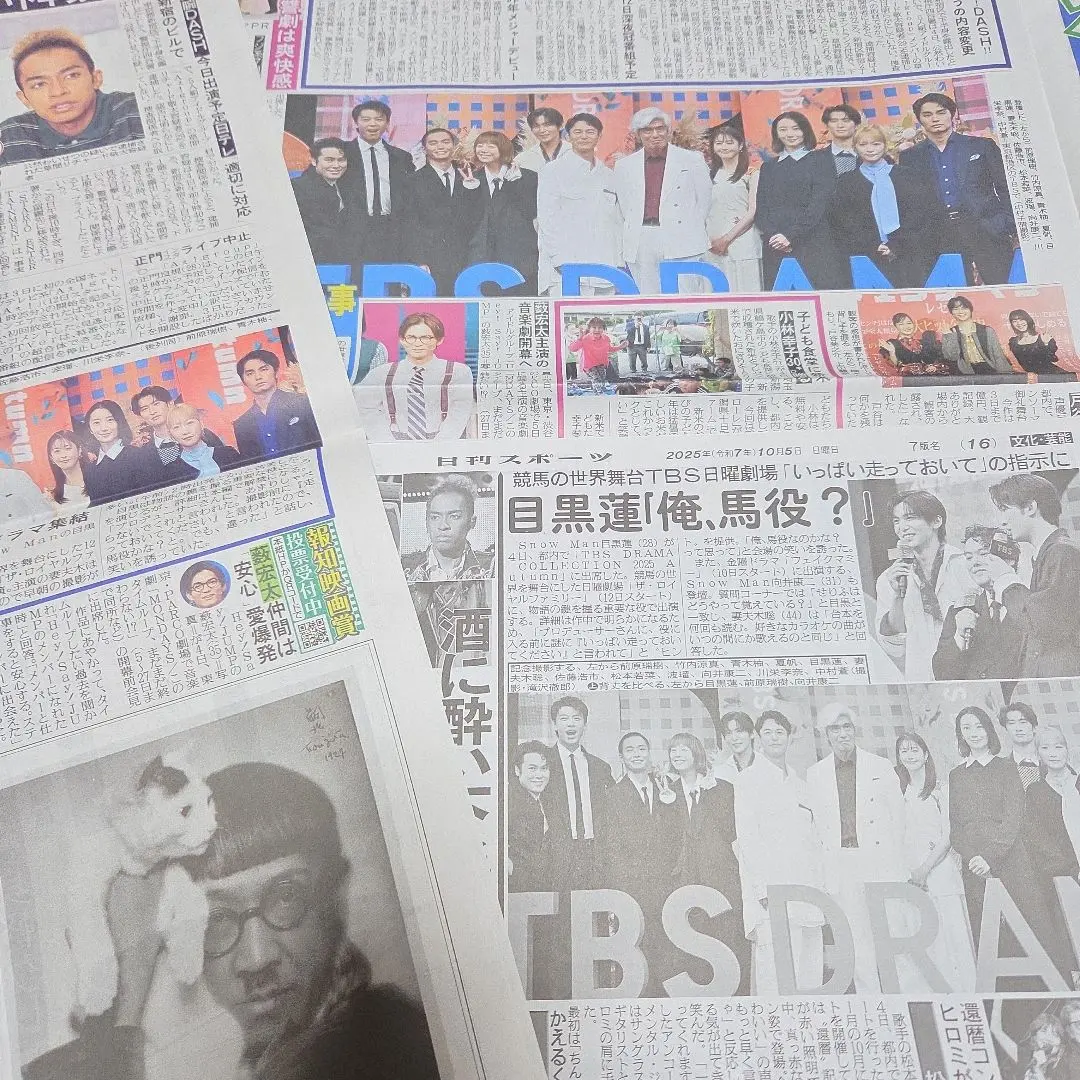 目黑蓮 向井康二 宮舘涼太 薮宏太 影山拓也 波瑠 妻夫木聰 新聞報導 即日發貨 的縮圖