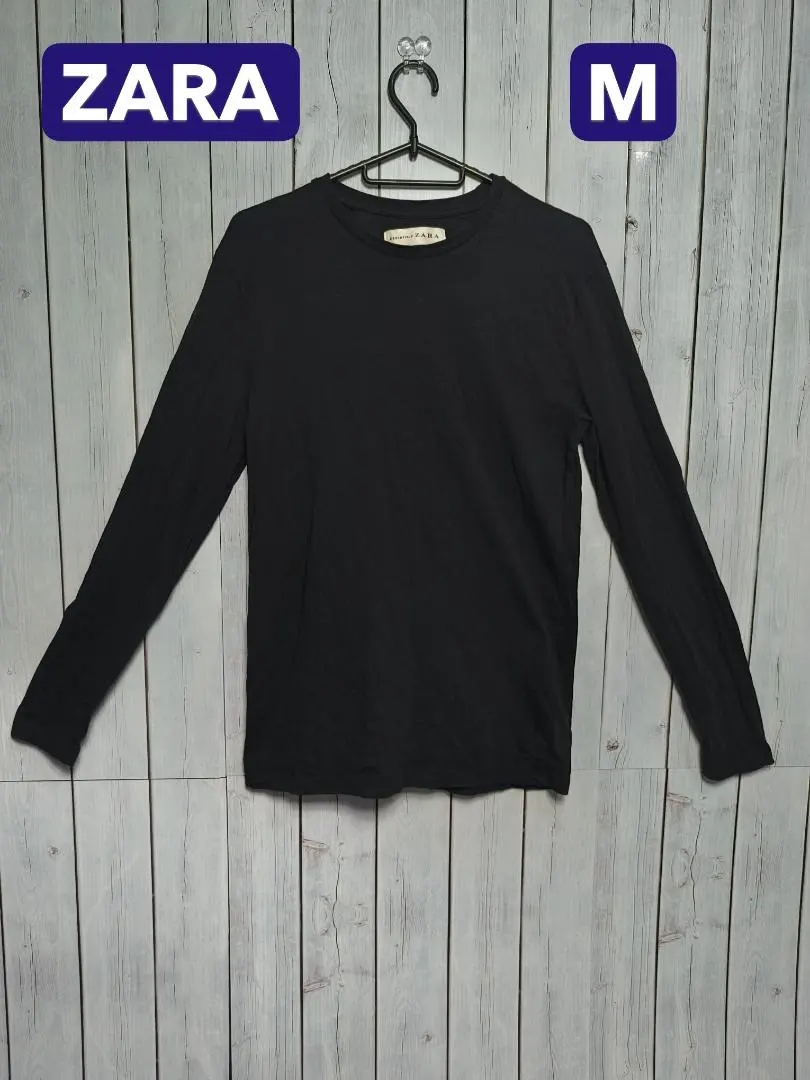 Thumbnail of Men's ✨ ZARA ✨ M size ✨ Long sleeve T-shirt ✨ Black color, simple