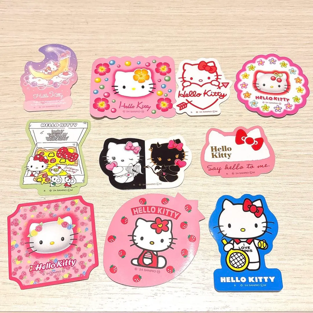 Thumbnail of Hello Kitty Stickers - Set of 10 ♡