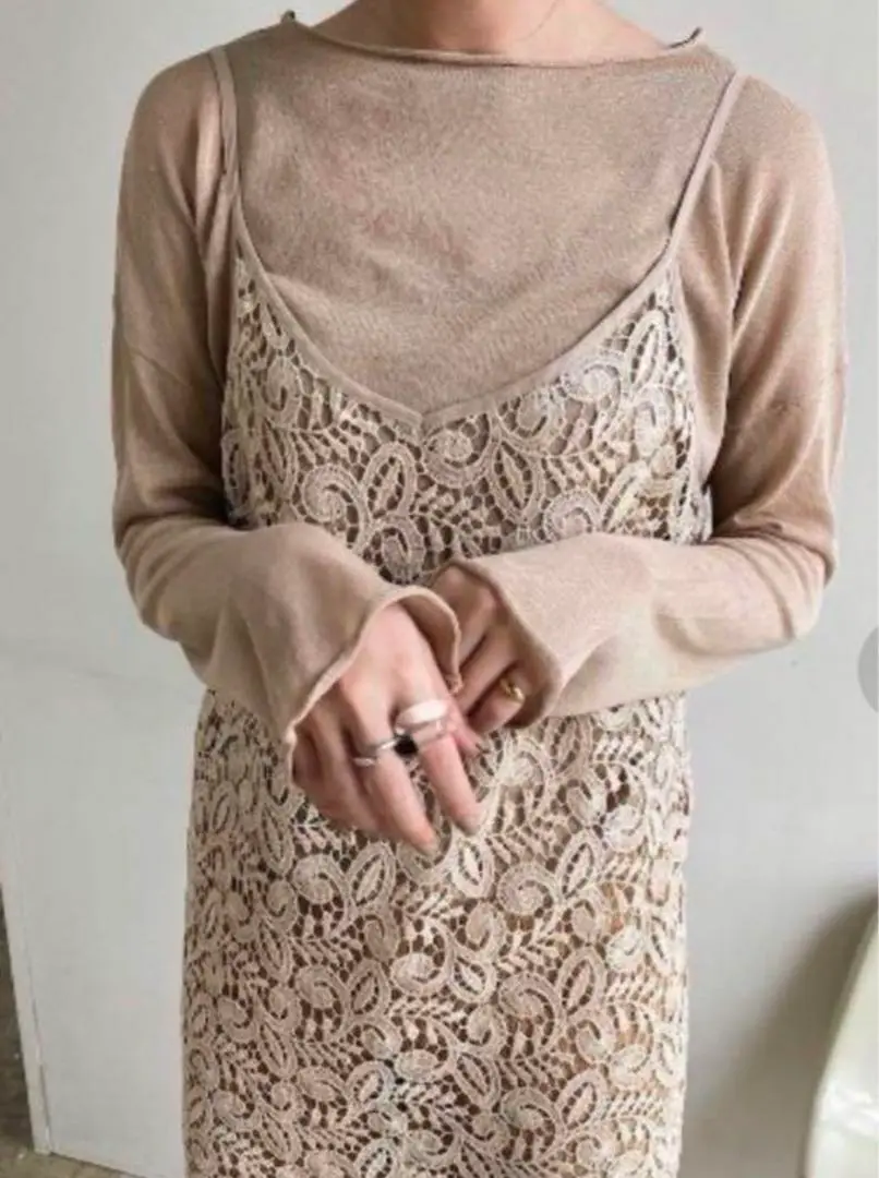 Amiur（エミレ）の「arrange lace cami ops（ワンピース）」 - WEAR