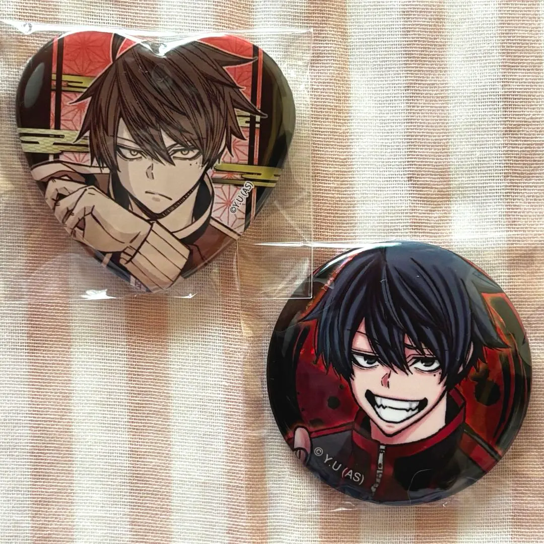 Thumbnail of Tougen Anki (Peach Garden Demon) Heart-shaped Manga Exhibition Can Badge - Shiki Ichinose