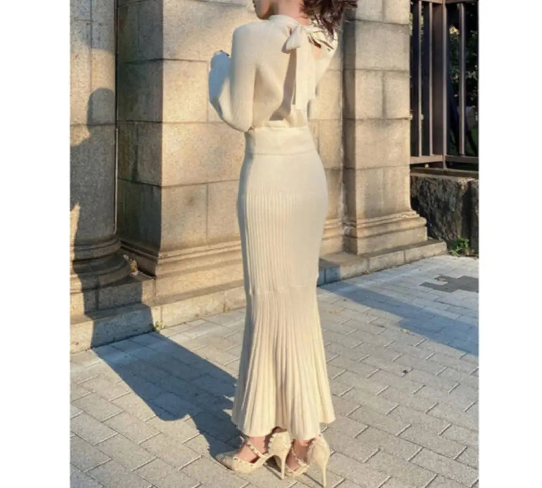 Thumbnail of RESEXXY Ribbed Flare Knit Dress F