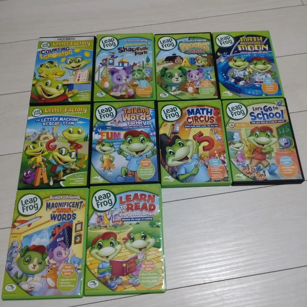 LeapFrog DVD セット 9枚（内5枚は未開封新品） LeapFrog DVD セット 9枚（内5枚は未開封新品）
