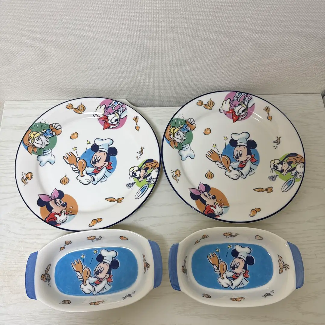 ディズニー、グッズ、シェフミッキーのオルゴール、お皿、コップセット ディズニー、グッズ、シェフミッキーのオルゴール、お皿、コップ