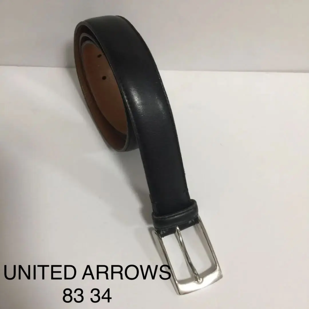 【新品未使用】ユナイテッドアローズグリーンレーベル　牛革ベルト　黒 UNITED ARROWS green label relaxing｜GLR 30mm レザー メッシュ