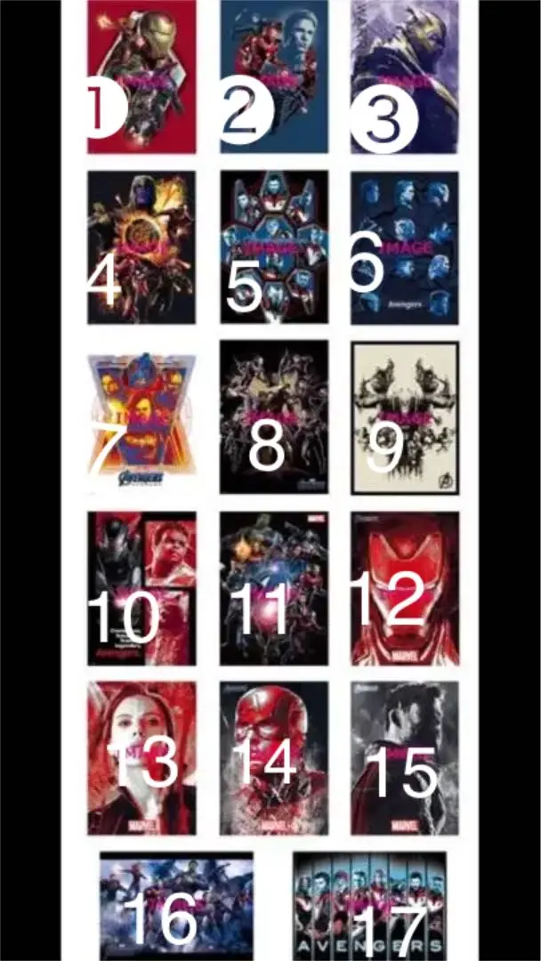 アベンジャーズ　MARVEL 一番くじ　E賞　ポスター　14枚セット　おまけ付き MARVEL Infinity SAGA│商品一覧│Happyくじ