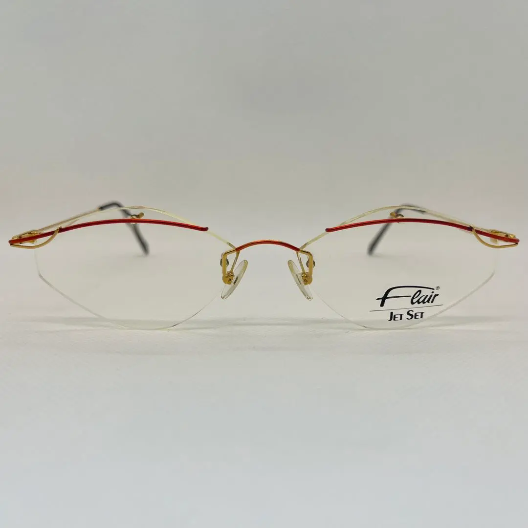 Thumbnail of FLAIR JET SET Eyeglass Frame Rimless Red Gold Made in Germany