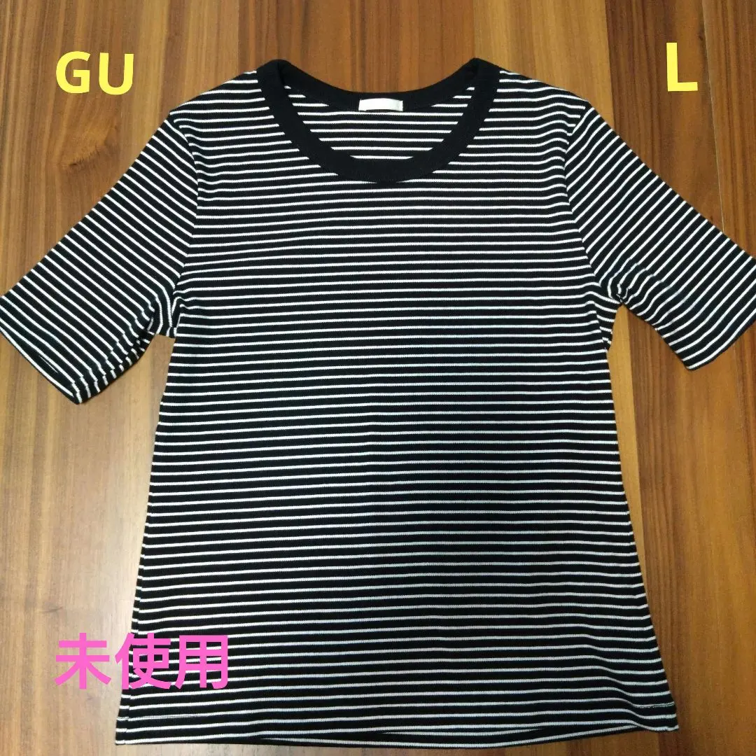 GU 條紋羅紋針織衫 L 尺寸 的縮圖