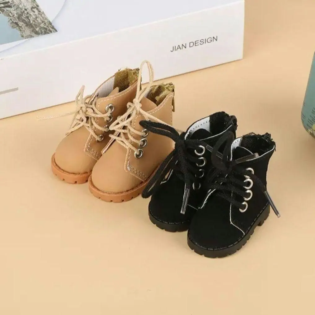 新品 1/6 娃娃靴 2套 靴子 卡其色&黑色 的縮圖