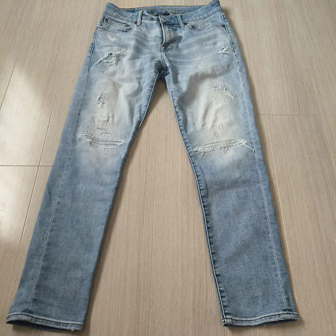 Thumbnail of American Eagle Light Blue Denim with Distressing