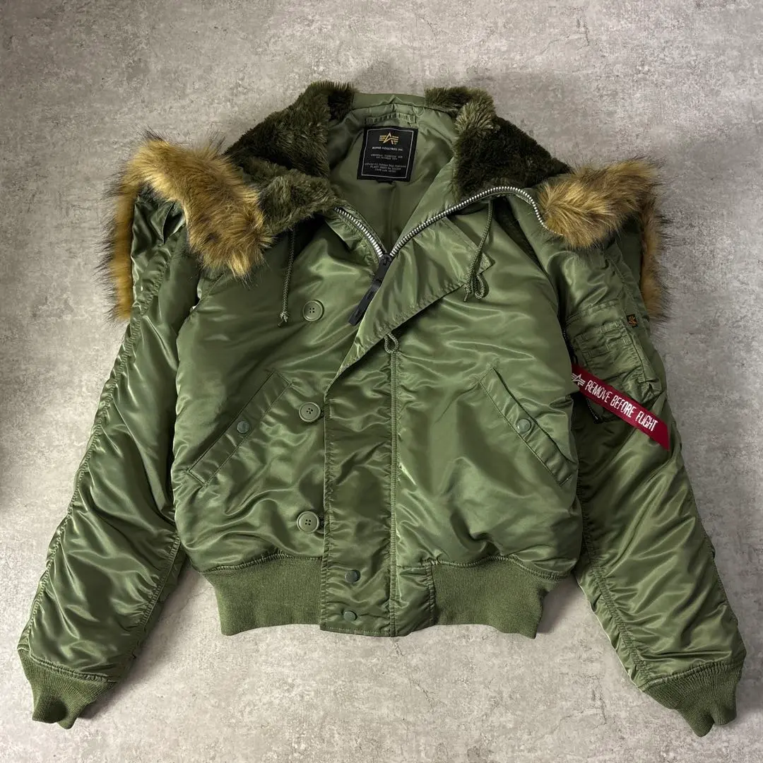 未使用級■ALPHA【XL】N-2B 2WAY 飛行夾克 短款 Y2K 的縮圖