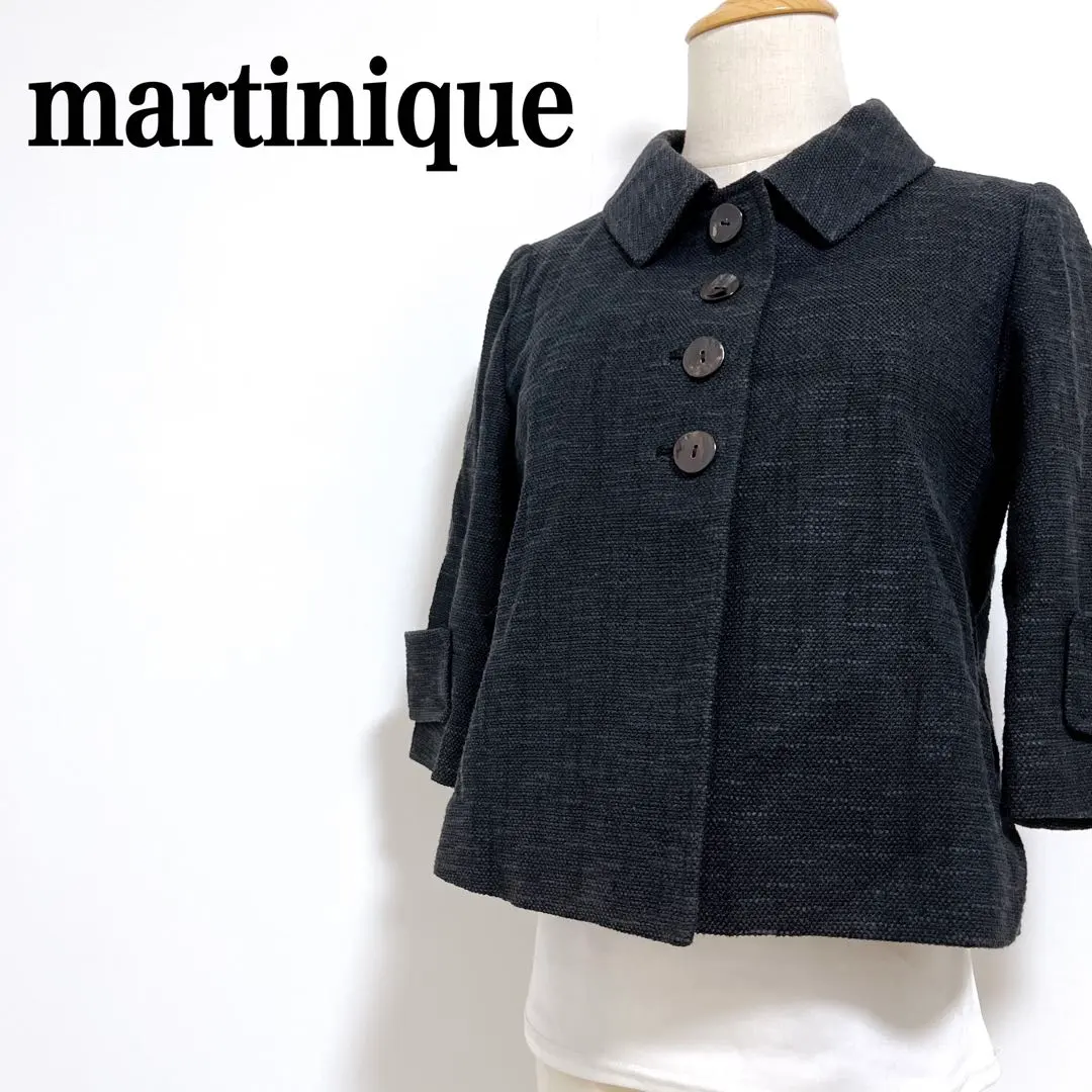 Thumbnail of Martinique: Tweed-style Melange-effect Full-button Short Jacket