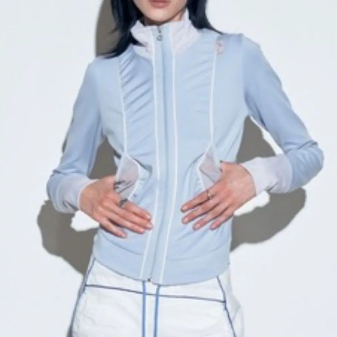 SCULPTOR（スカルプター）の「Shirring Zip-Up Jersey