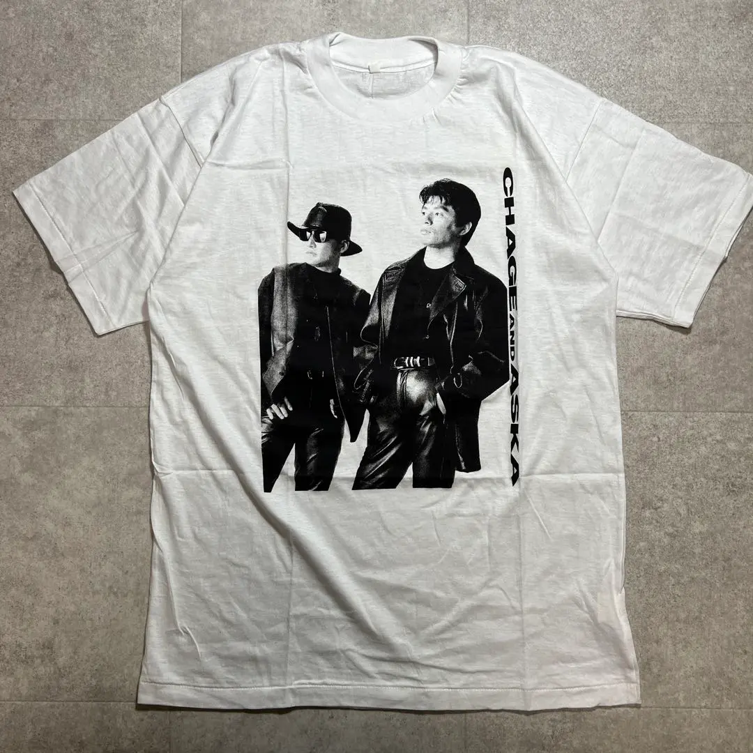 CHAGE&ASKA チャゲアス アジアツアーTシャツ 希少90s 未開封 新品 CHAGE and ASKA 希少半袖T シャツLサイズ 黒 新品未使用 未開封