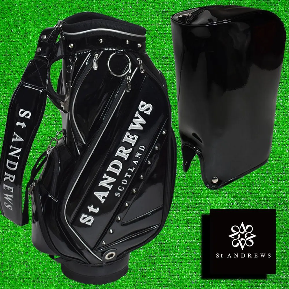 さやST ANDREWS グレー エナメルキャディバッグ　中古 さや様専用ST ANDREWS グレー エナメルキャディバッグ 中古